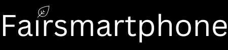Fairsmartphone Logo Schwarzer Hintergrund und weiße Schrift